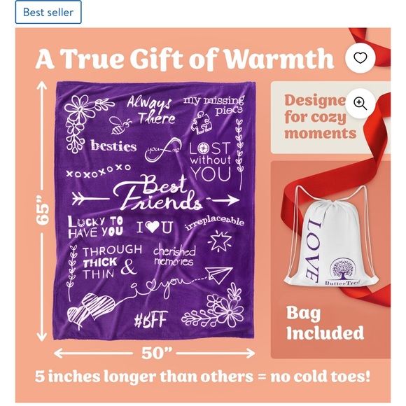 Best friends fleece blanket - Picture 8 of 9